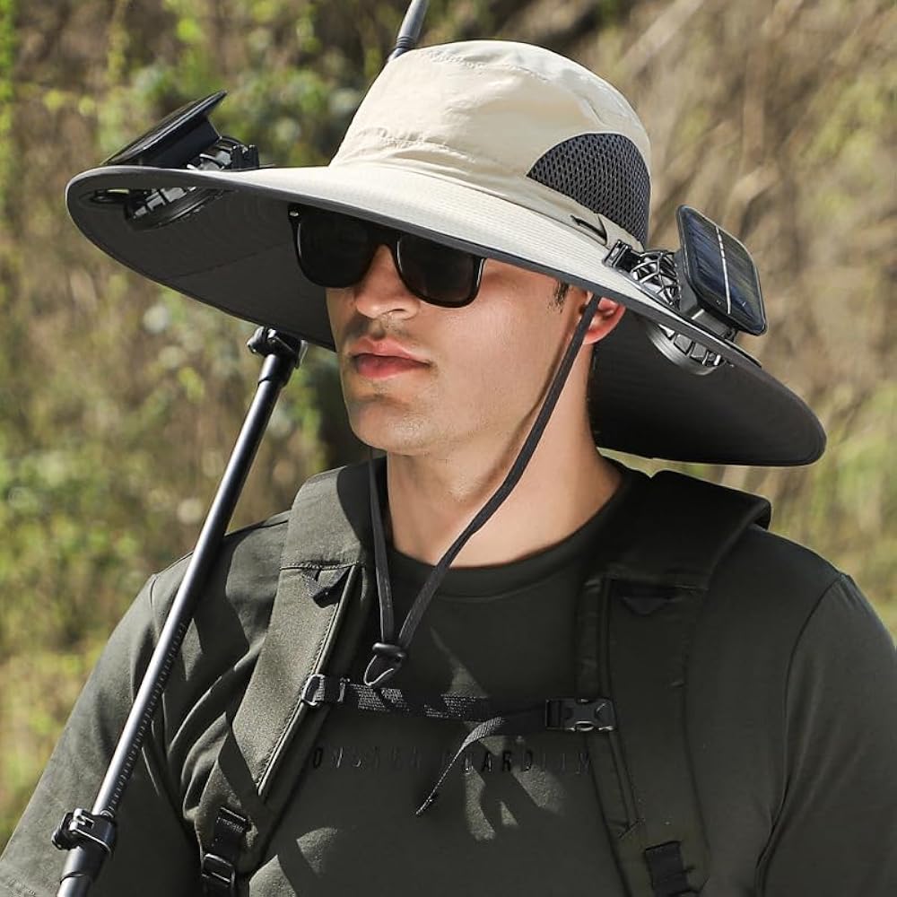 CapBreeze™-Sombrero con Ventilador Solar