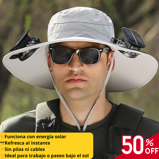 CapBreeze™-Sombrero con Ventilador Solar