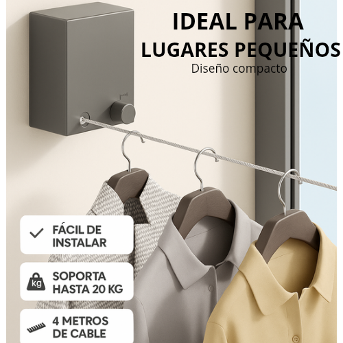 SecaRex™-Colgador de Ropa Retráctil
